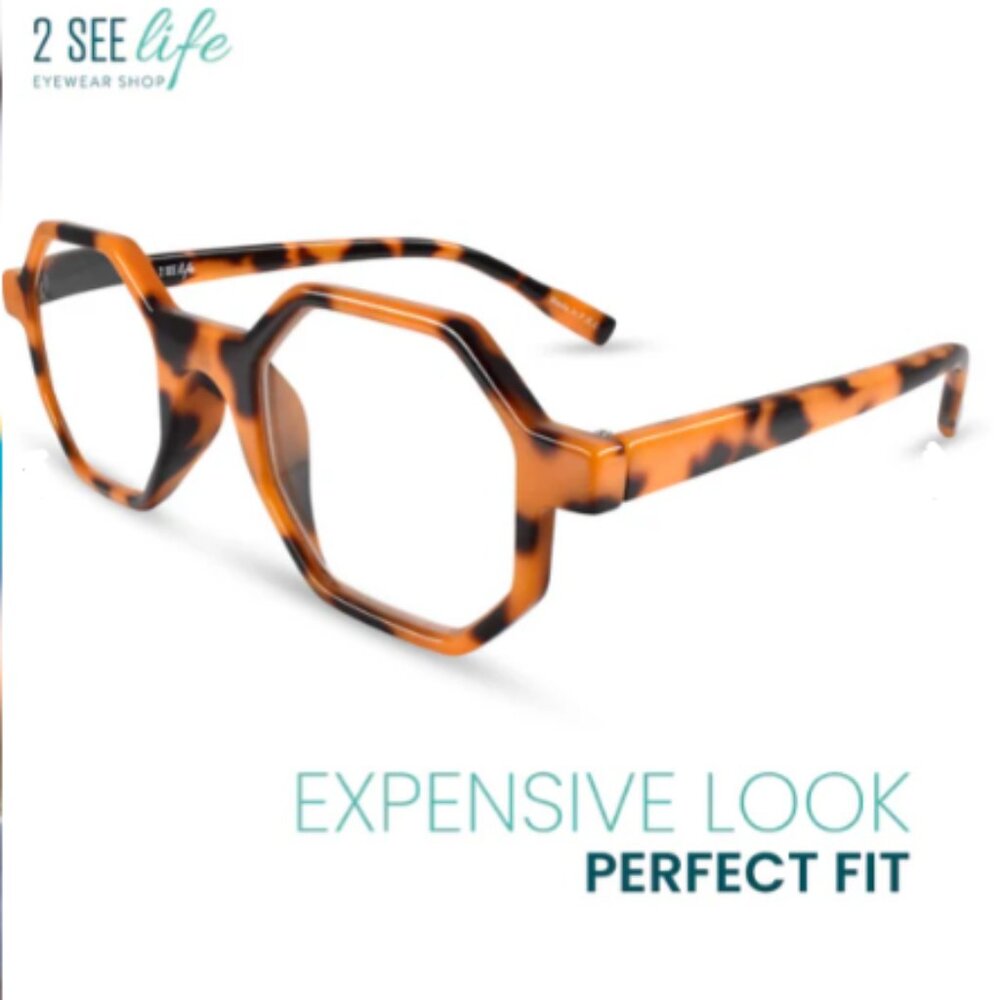 Tortoise Shell Octagonal Glasses - Picture 4 of 5